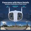 4K 8MP WiFi Security Camera Outdoor Fixed 180° Wide Angle Panorama Cam Video Waterproof Surveillance CCTV 6MP Dual Lens Cameras
