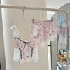 Buz ipeği pijama kadın yazlık kızlar saf arzu askılı şort ev giysisi seti pijama kadın pembe ve seksi ev giysisi