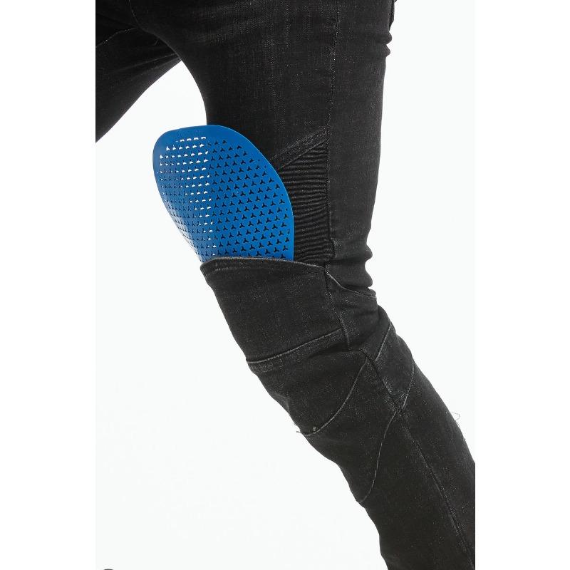 Motorradjeans Herren Retro und Alt Lässig Motorradhose, Elastische Radfahrer Ritter Anti-Drop Hose, Silikon Schutzausrüstung