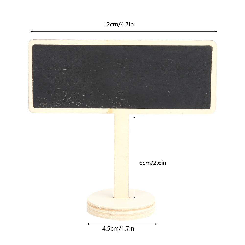 20Pcs Wooden Mini Blackboard Sign Message Board Plant Label for Garden Wedding Decoration
