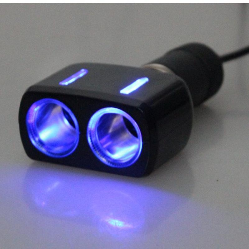 Cigarette Lighter One Point Two Multi-functional Car Charger Can Be Adjusted 90 Degrees New Car One Point Two Car Charger