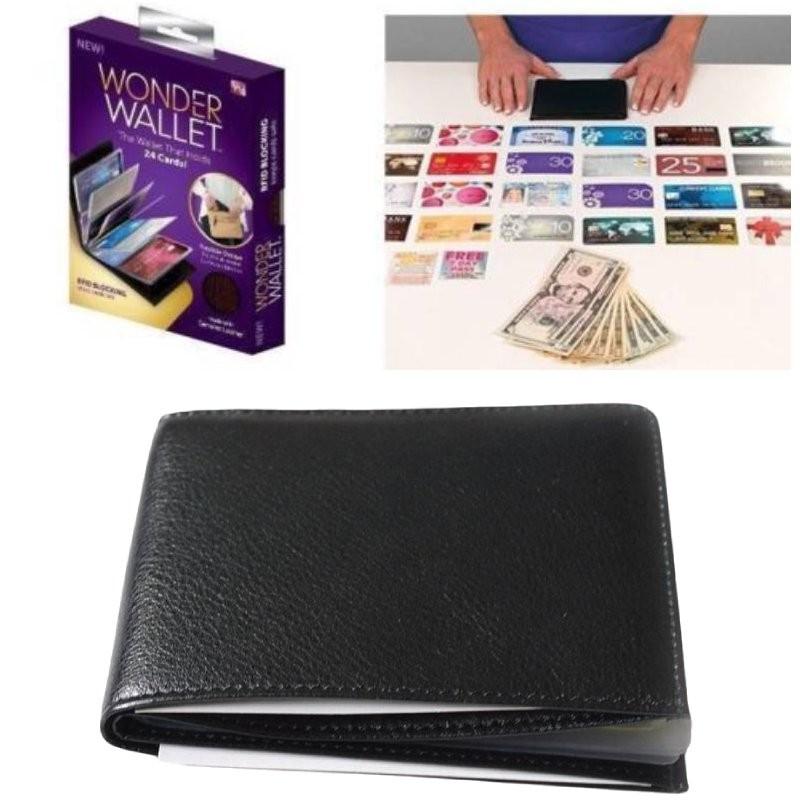 Large Wonder Wallet Capacity Change Card Pack Cardcase Pu Material Solid Color