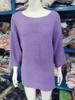 2026 Women's Solid Color Round Neck Knitwear Three-Quarter Sleeve Top