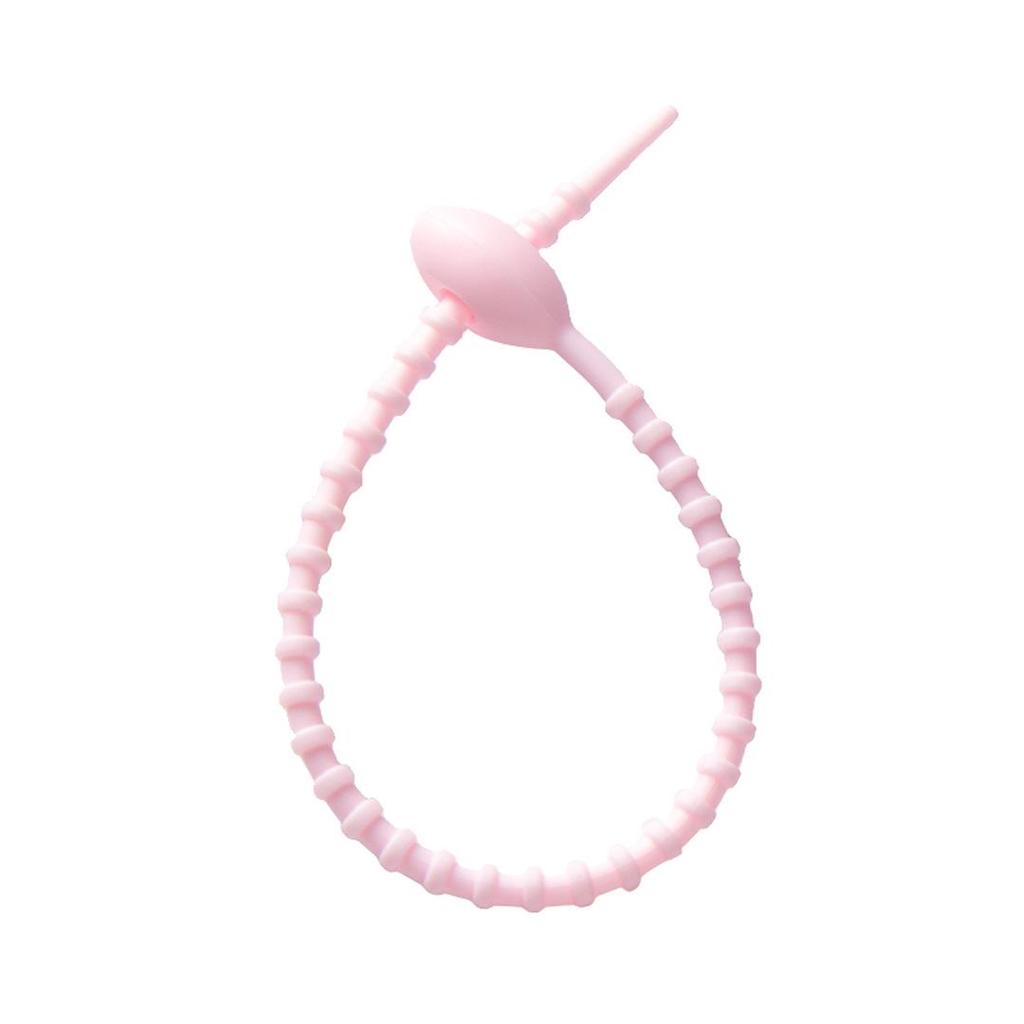 Colorful Silicone Tadpole Cable Tie: DIY Keychain, Trendy Toy, Bag Strap & Lanyard Winder