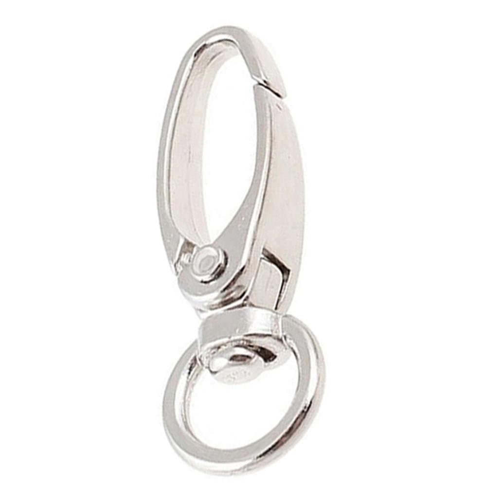 9 st Silver Tone D Swivel Trigger Krokar Zinklegering Nyckelring Hummer Spännen