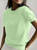 Round Neck Short Sleeve Thin Knit Loose Casual Women's Top - Summer/Autumn Collection