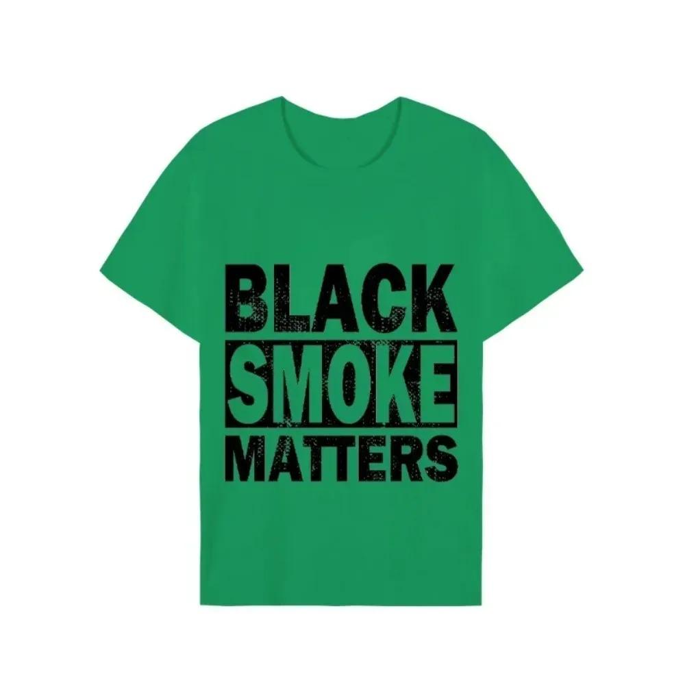 Men's T-shirt Black Smoke Matters Trucks Trucker Funny Design Tee Shirts Summer Casual O-neck Men T-shirt Male Tops Short Sleeve