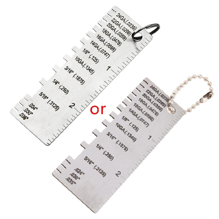 

Stainless Steel Thickness Gauge Weld Inspection Ruler Welding Seam Gauge Caliper 1