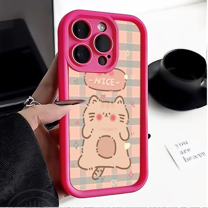 Nice bear kitten iPhone17Promax mobile phone case ladder for Apple 15promax all-inclusive Tianyan