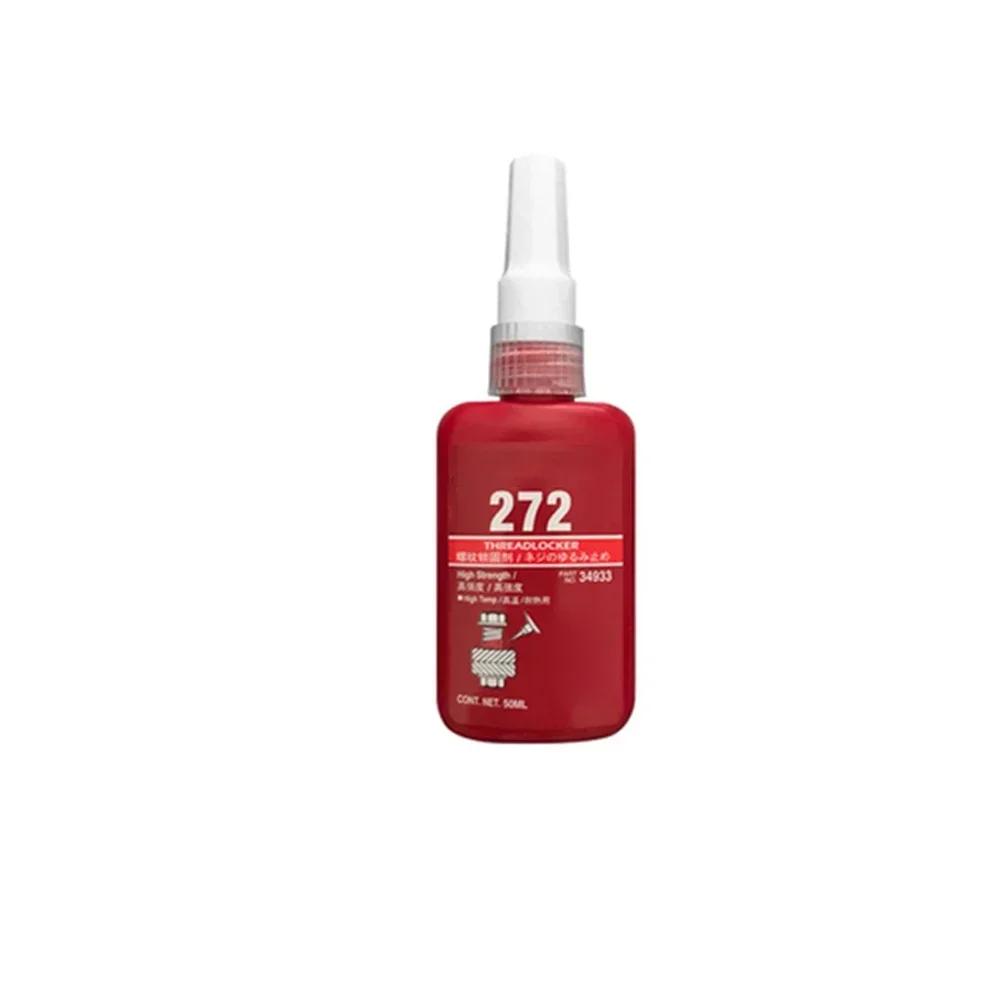 50ml Threadlocker 272 Red Screw Glue Thread Locking Agent Anaerobic Glue Anti-Loose Screw Fastening Anaerobic Curing