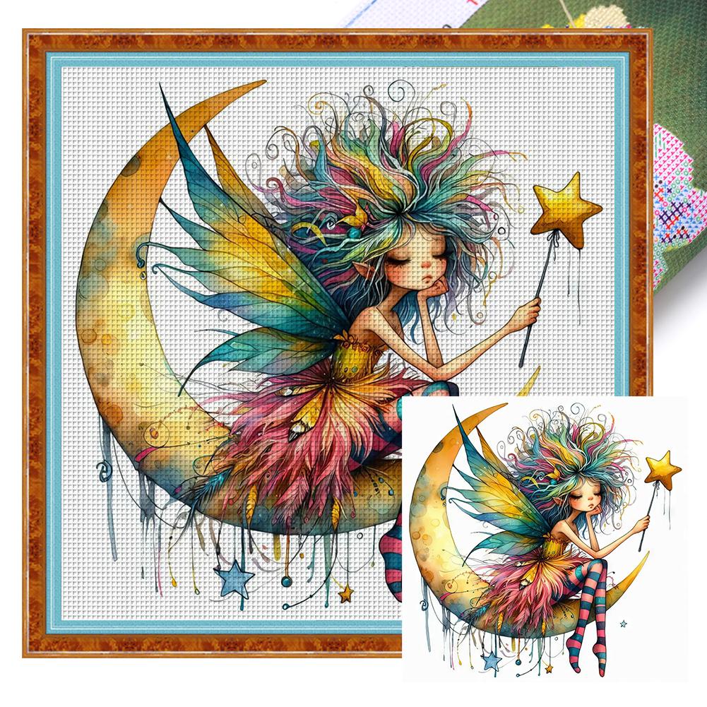 Plná vyšívací nit z ekologické bavlny 11CT Sada dívčích křížkových stehů s potiskem Art