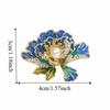 Handmade Peony Flower Brooches Colorful Chinese Style Corsage Fashion Lapel Pin  for Women