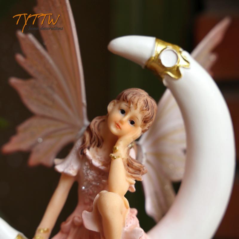 European Princess Flower Fairy Girl Desktop Ornament for Living Room or Study
