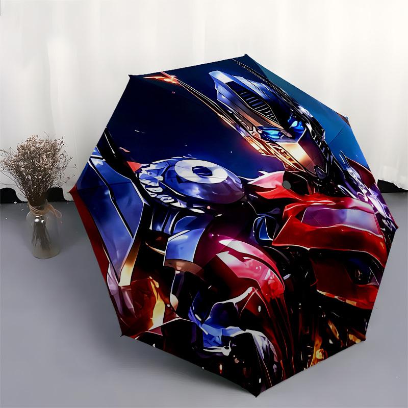 Transformers, Optimus Prime Automatic Opening and Closing, 8 rib Structure Portable Umbrella, Suitable for Men and Women in All Seasons Per
