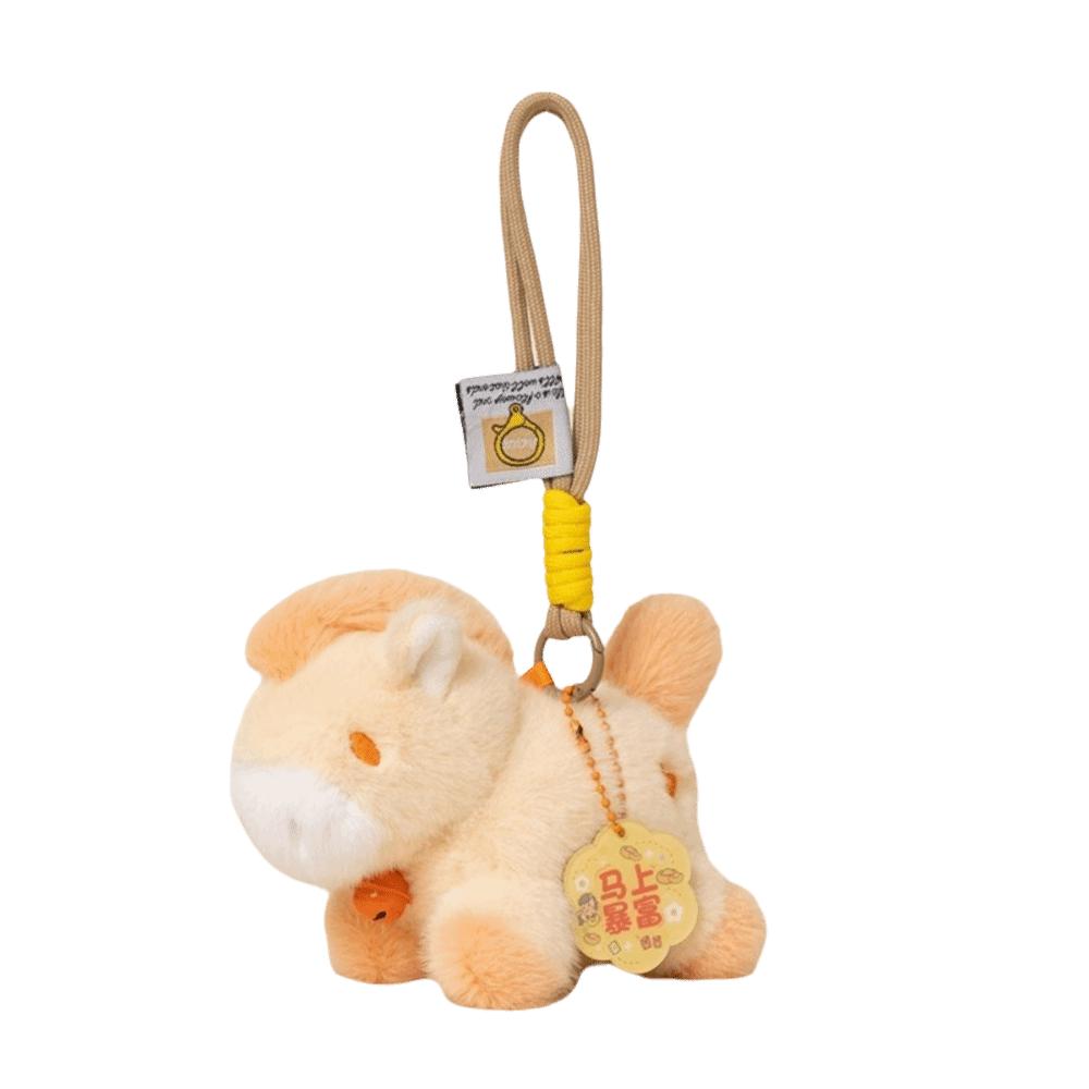 Multiple Colors Horse Pendant Keychain Lifelike Animal Kawaii Style Horse Keychain Soft Material Mini Stuffed Doll Friend Gift