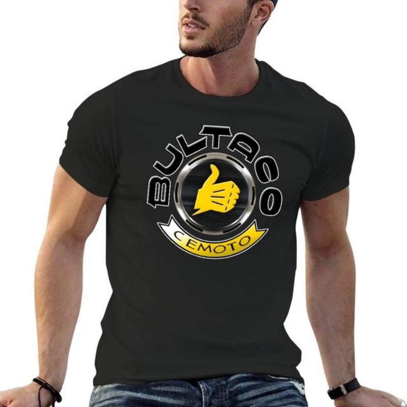 Streetwear Classic Mens Summer High Quality T Shirt Bultaco Cemoto Motorcycles Print Tee Unisex Fashion Crew Neck Tshirt