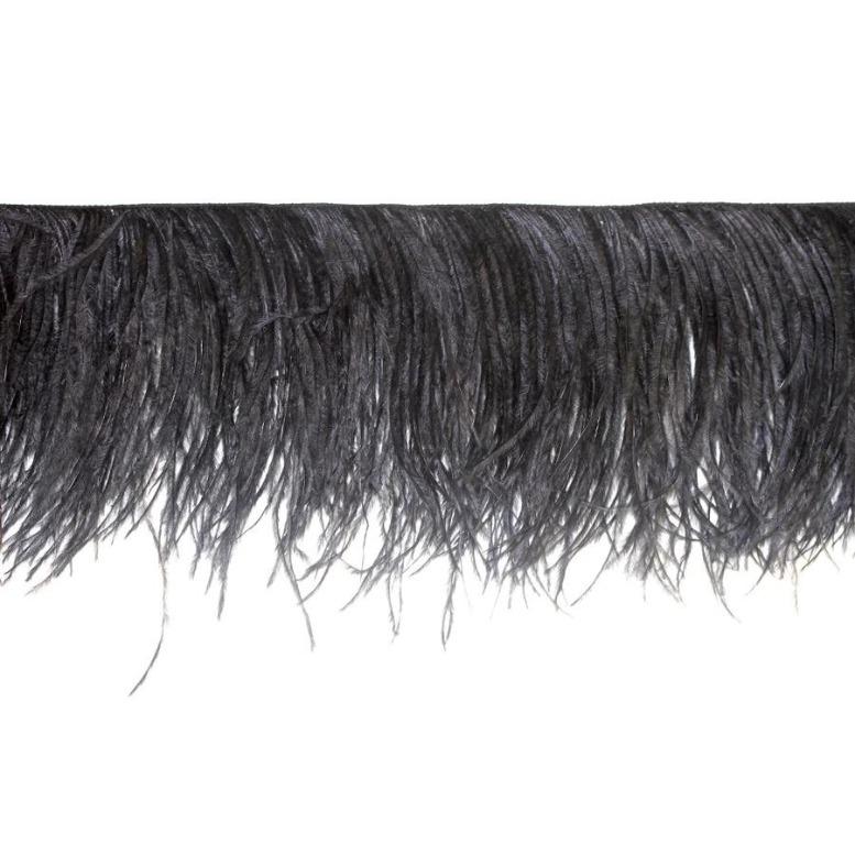 Feather10-15CM Pink Ostrich Feather Trim Fringe No Ribbon for Wedding Party Dress Sewing Accessories 1M Fluffy Multicolor Plumas Fabric