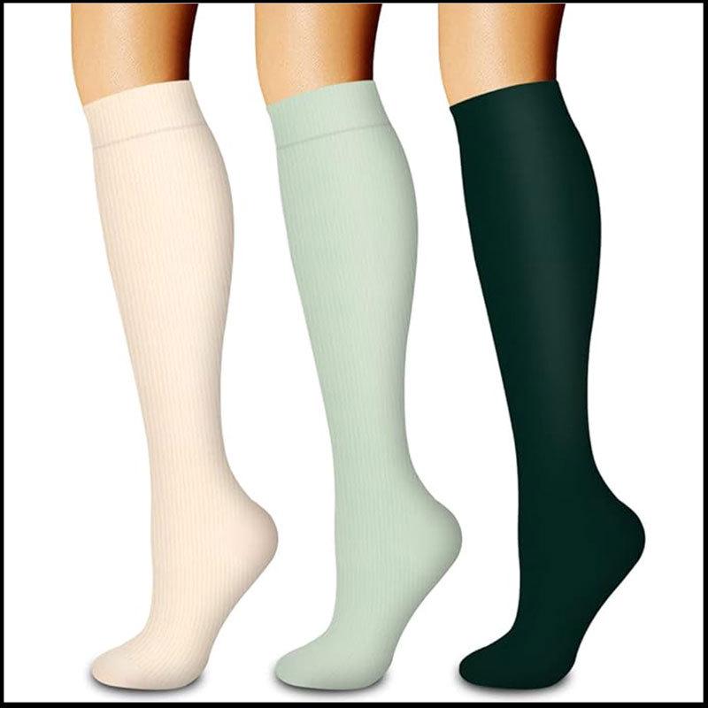 Compression Knee-high Socks Set for Running and Sports - Graduated Support, Multiple Pairs (3/4/6/8)