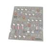 Hello Kitty 3D Embossed Nail Art Stickers with Heart, Bear, Pen Holder, Water Cup, and Camera Ornaments
