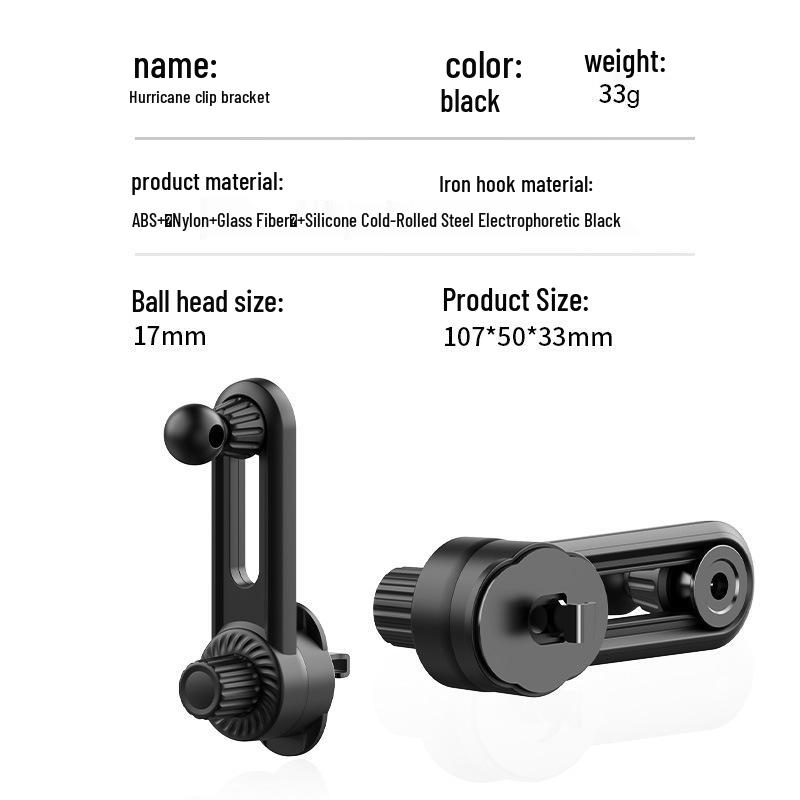 Magnetic Car Phone Holder with Air Vent and Dashboard Mount