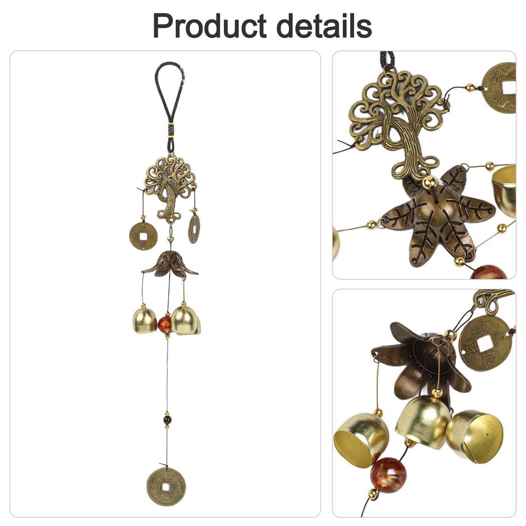 Copper Alloy Wind Chimes Wind Chimes Diameter 8.0cm Fittings High Quality Home Decoration Replacement 45cm New Door Decoration