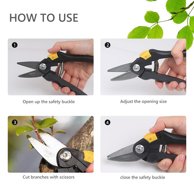 Multifunctional Pruning Shear Garden Tools Heavy Duty Ultra Sharp Hand Pruners, Professional Garden Scissors