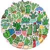50 Holographic Cartoon Cactus Graffiti Stickers Decorative Ipad Suitcase Notebook Diy Waterproof