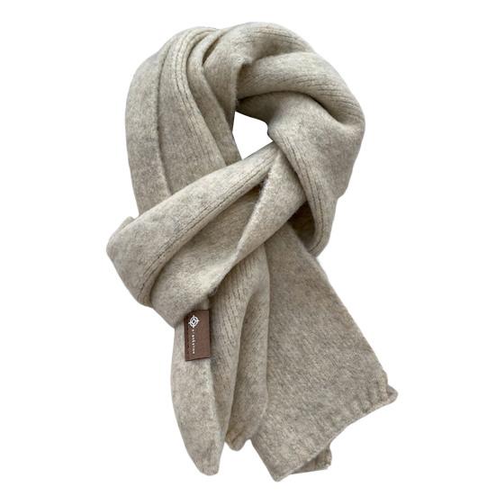 Winter Scarf Windproof Solid Color Soft Thick Knitting Keep Warm Cozy Unisex Korean Style Men Scarf for Outdoor