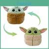 Adorável Brinquedo de Pelúcia Baby Yoda de Dupla Face Para Crianças Com Tecido de Cristal Macio