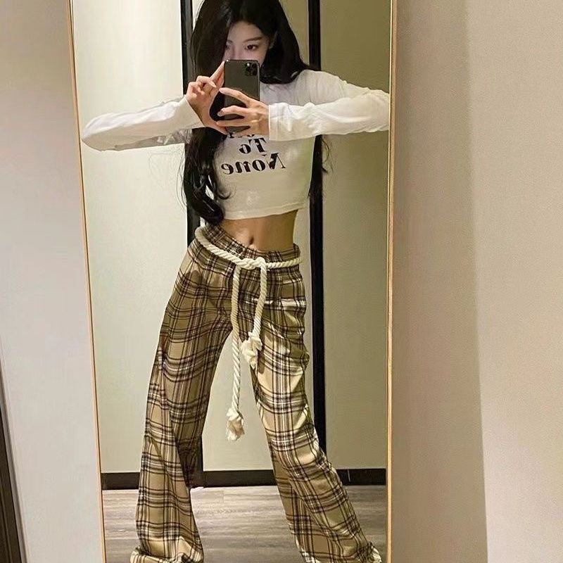 Solid Letters Women's T-shirts Long Sleeve Girls Y2K Tops Fashion Sexy Lady Tees