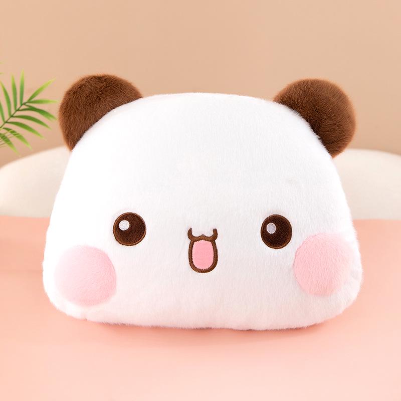 

Bubu Big Head Plush Pillow - Cute Emoji Back Cushion Doll 38 cm білий