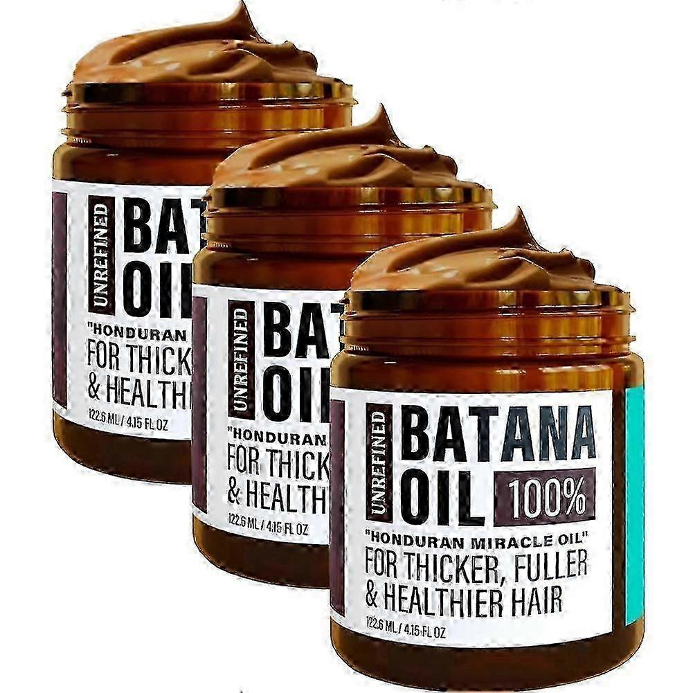 Confezione da 3 Oli di Batana Non Raffinati Per la Crescita, Olio di Batana 100% dall'Honduras, Olio, Aiuta con l'effetto crespo, Punte secche