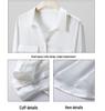 Women's Long Sleeve Heavyweight Mulberry Silk Square Neck Shirt - 2026 Spring Collection, White