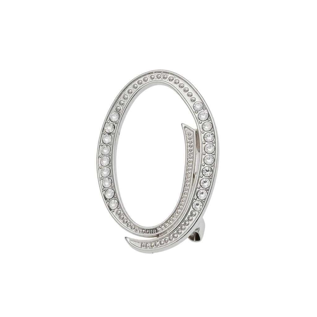 Alloy Letter Brooch with Embedded Crystals Elegant Alphabet Pin Suitable for Formal and Casual Wear Stylish Metal Letter Accessory