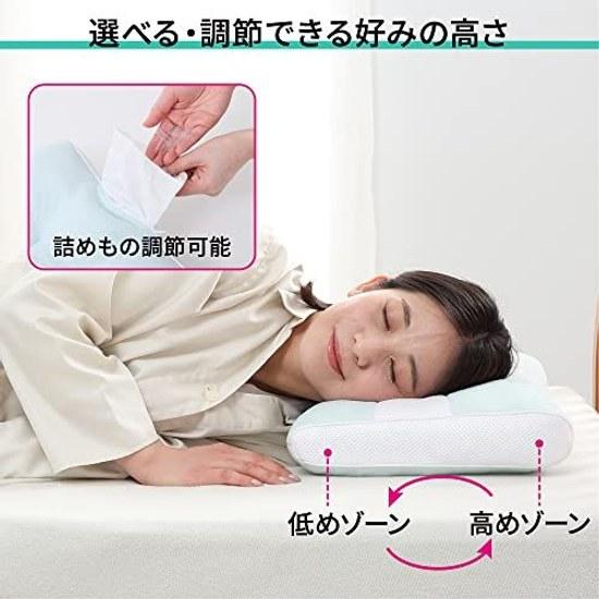 Nishikawa Sleep Fitness Pillow Washable Firm Hard Pipe Perfectly Fits Head Neck Shoulders Height Adjustable Suitable Back Side Sleeping 40X35X6cm EH