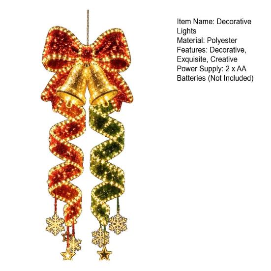 Bright LED Lights for Night Decor Christmas Magic Spiral Hanging Light, Decoration with Vertical Display Office Porch Entryway Doorway And Outdoor
