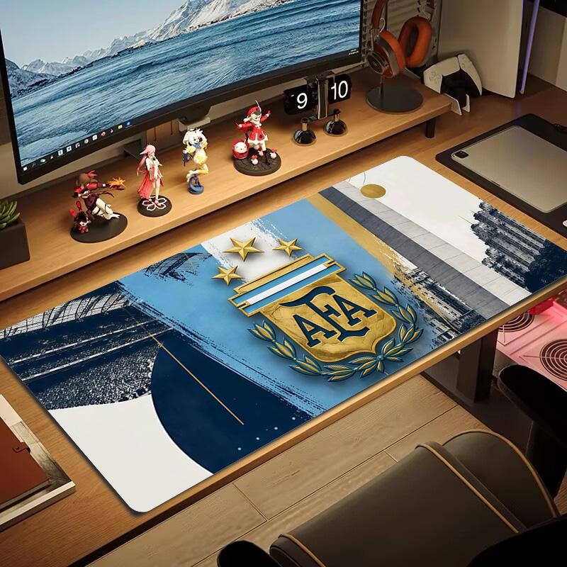 Argentina National Football Team Print  Cushion Non-slip Laptop Tablet Big Mousepad XXL Mat Mini PC Playmat With Lock Edge