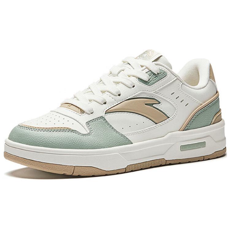 Anta Lieyan1.0 Coverage Slip Resistant And Abrasion Resistant Low Top Skateboard Shoes Women's White Cyan Yellow Sneakers 122528091-6