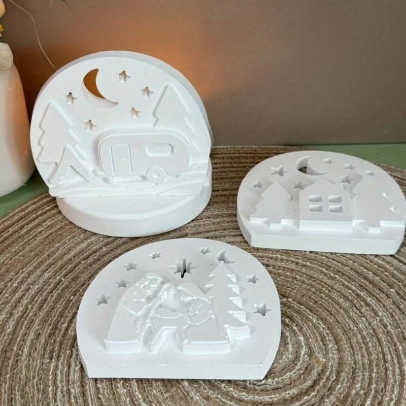 Religious Candle Silicone Mold Multipurpose Silicone Mould Easy Demolding For Candle Holder Soap Christmas Decoration