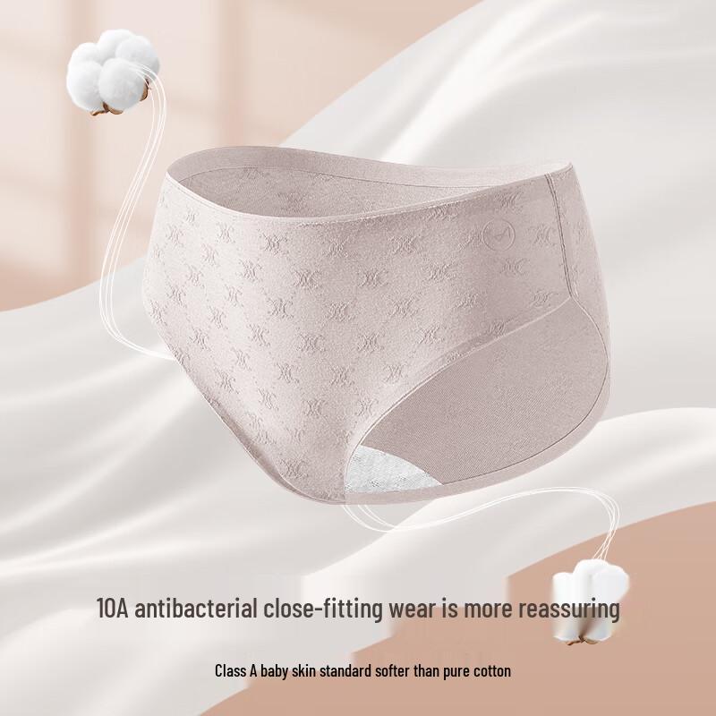 Audiffred Women's 60S Cotton Jacquard Antibacterial High-Cut Briefs