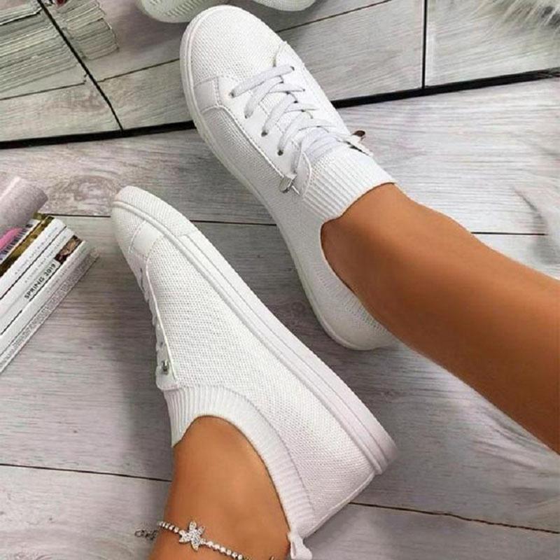 New Women's Casual Shoes Fashion Flat Shoes Breathable Shoes Sports Running Shoes Sneaker Plus Size