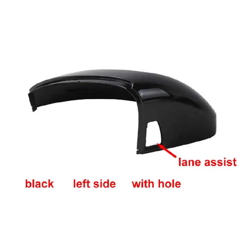 For Volkswagen VW Touareg    -2024 Car Reversing Mirror Cover Rearview Mirrors Housing Rear Shell Black