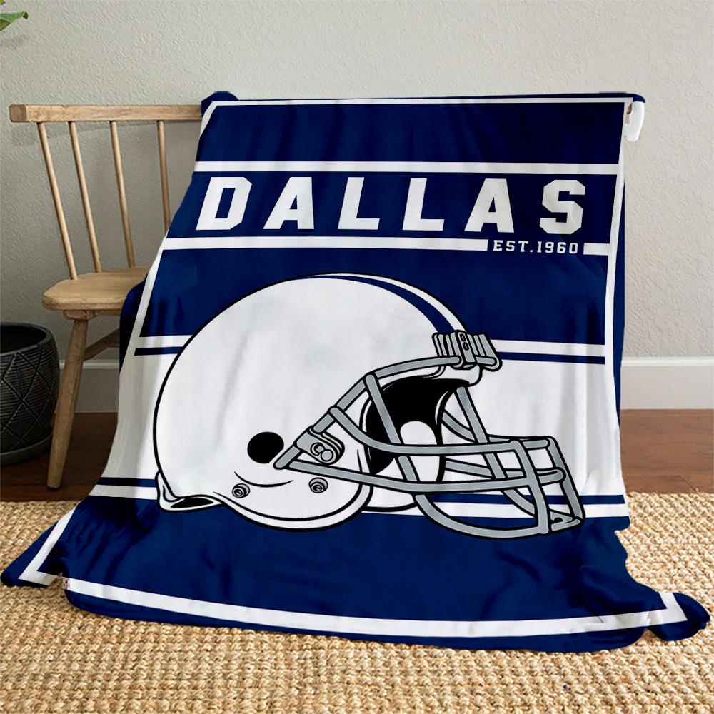 1pc Dallas Cowboys Blanket for Sofa Bed Soft and Light Bedding Ideal for Picnics, All-Season Christmas Outdoor Decor Accessories-c0803042