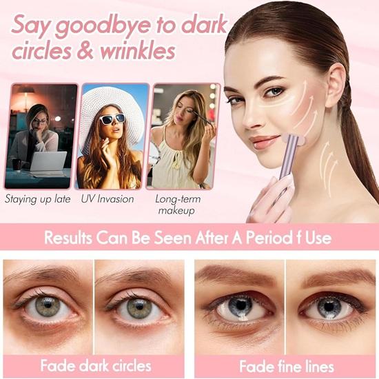 Red Light Therapy for Face 4 In 1 Skincare Tool with EMS Microcurrent Vibration for Face Rechargeable Face Massager Machine for Facial Eye Care