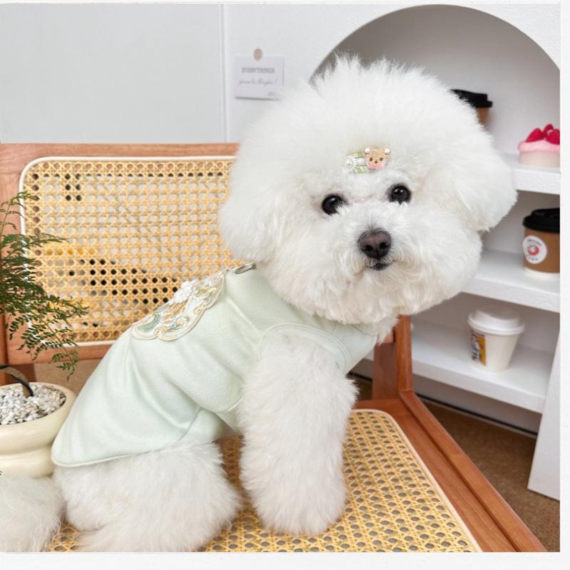 Pet Guofeng Traction Vest Spring and Summer Cat and Dog Embroidered New Chinese Style
