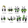 8pcs Cartoon Panda Ornament Lifelike Animal Statues Garden Decor Panda Statue  Office