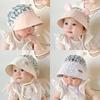 Cute Girls Fetal Caps for Infants Lovely Baby Fisherman Hat Lace Printed Bonnet for Indoor Outdoor Activities