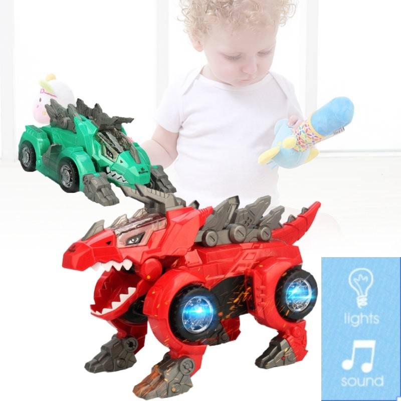 Véhicule Transformable Dragon Triangulaire Électrique Passionnant Avec Lumières Colorées Et Musique Pour Enfants