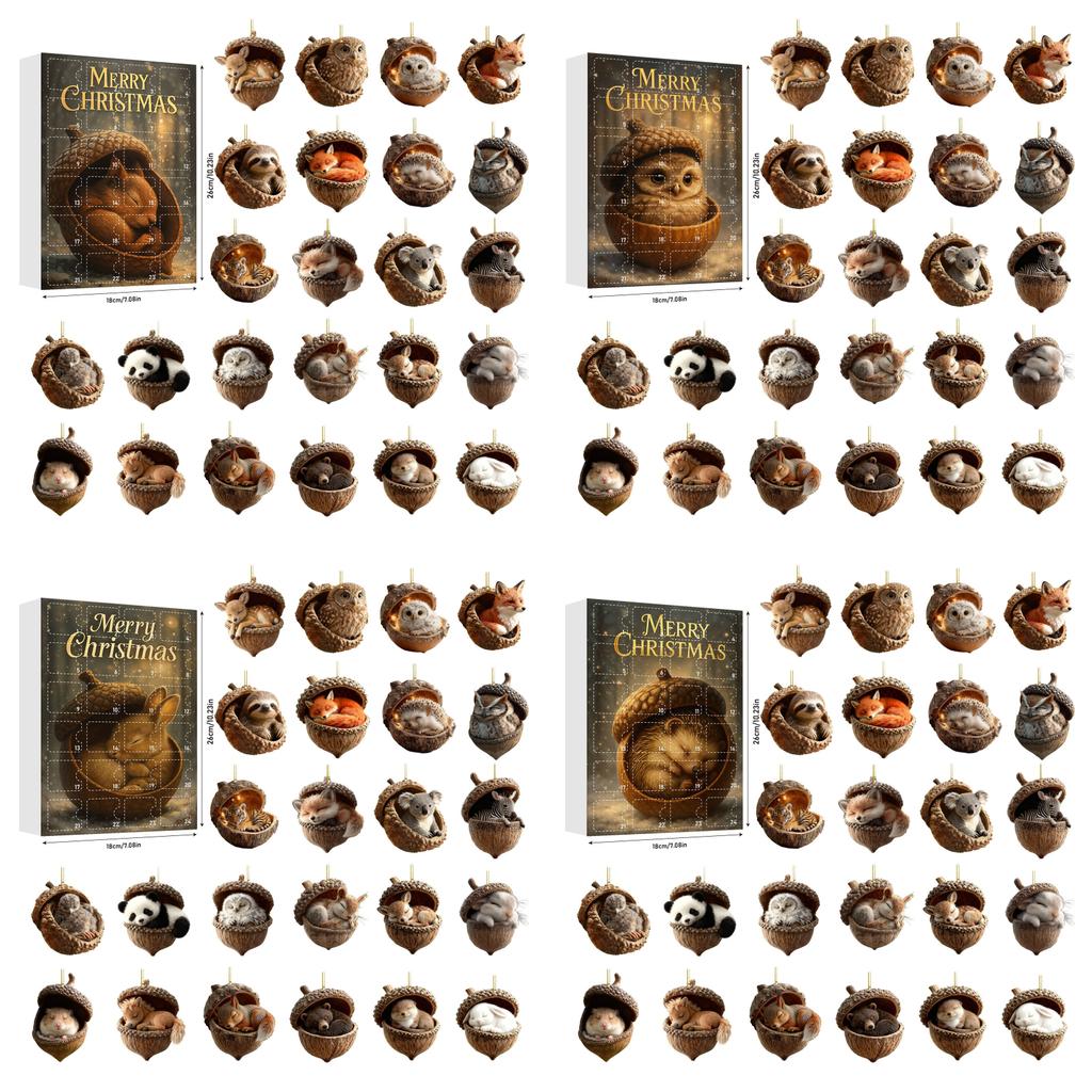 Christmas Animal Blind Box Series With Acrylic Ornaments For Holiday Decor Gift For Kids