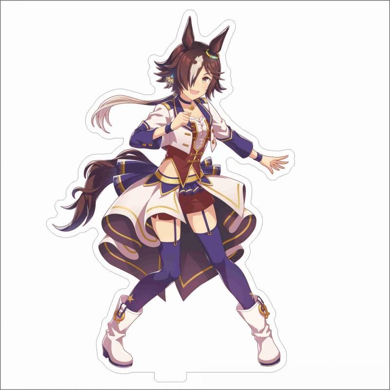 Japan Beautiful Derbil 15 Cm Cartoon Characters Acrylic Double-sided Stand Model Kawaii Cute Office Decoration Panel Permanent Recording Fans